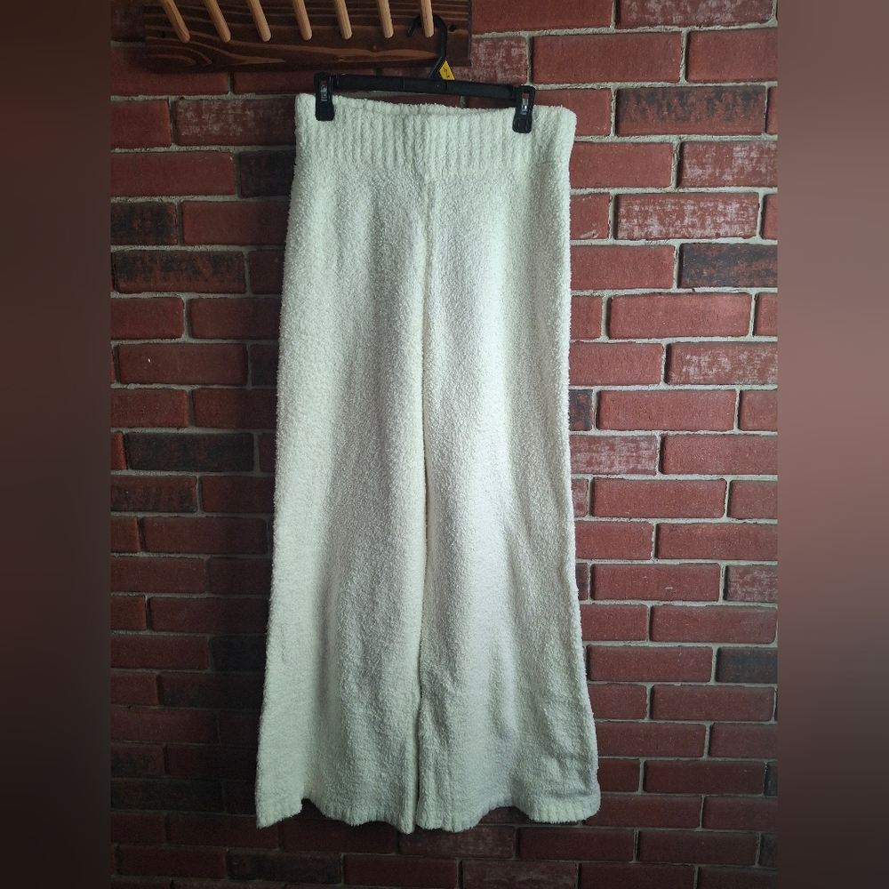 SKIMS Cozy teddy lounge pants L/XL cream/ white